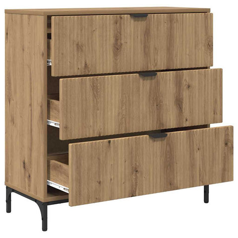 vidaXL Sideboard Artisan oak 79.5 x 33 x 82 cm Engineered wood