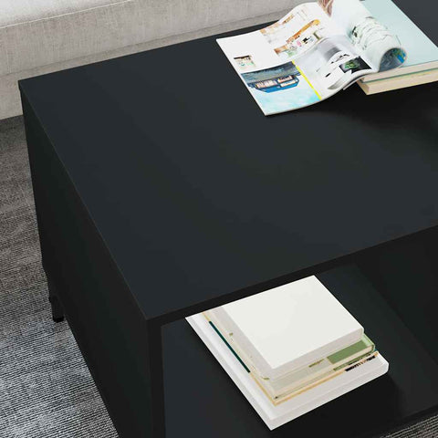 vidaXL Coffee Table Black 90 x 49 x 46 cm Engineered wood