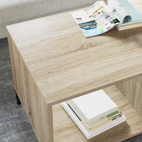 vidaXL Coffee Table Sonoma oak 90 x 49 x 46 cm Engineered wood
