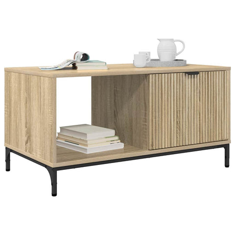 vidaXL Coffee Table Sonoma oak 90 x 49 x 46 cm Engineered wood
