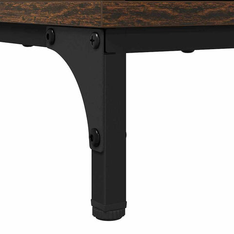 vidaXL Coffee Table Smoked oak 90 x 49 x 46 cm Engineered wood