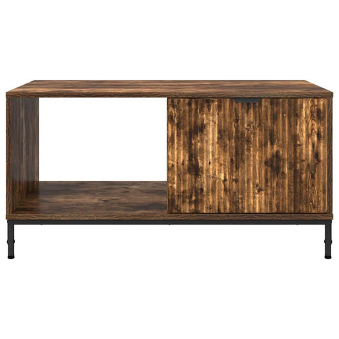 vidaXL Coffee Table Smoked oak 90 x 49 x 46 cm Engineered wood