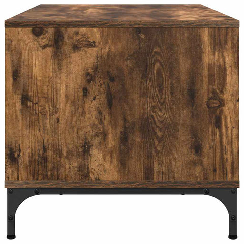 vidaXL Coffee Table Smoked oak 90 x 49 x 46 cm Engineered wood