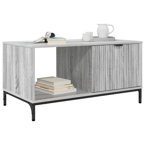 vidaXL Coffee Table Grey sonoma 90 x 49 x 46 cm Engineered wood