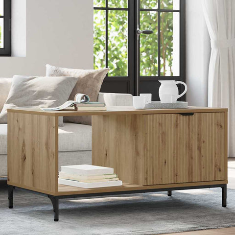 vidaXL Coffee Table Artisan oak 90 x 49 x 46 cm Engineered wood