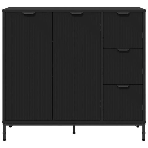 vidaXL Sideboard with Drawer Black 89.5 x 33 x 82 cm Engineered wood