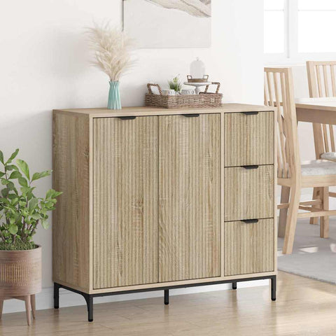 vidaXL Sideboard Sonoma oak 89.5 x 33 x 82 cm Engineered wood