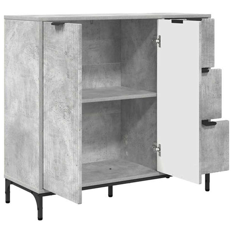 vidaXL Sideboard Concrete grey 89.5 x 33 x 82 cm Engineered wood
