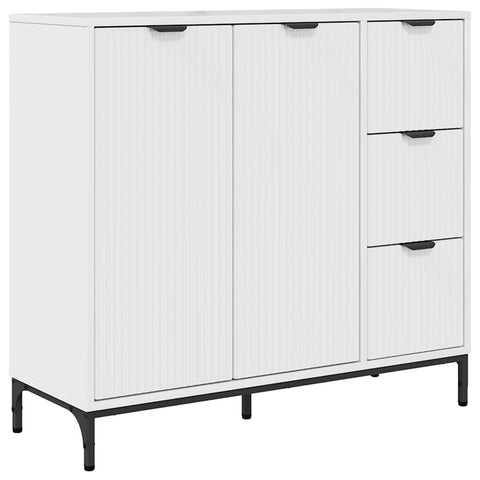 vidaXL Sideboard High gloss white 89.5 x 33 x 82 cm Engineered wood