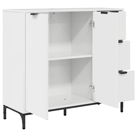 vidaXL Sideboard High gloss white 89.5 x 33 x 82 cm Engineered wood