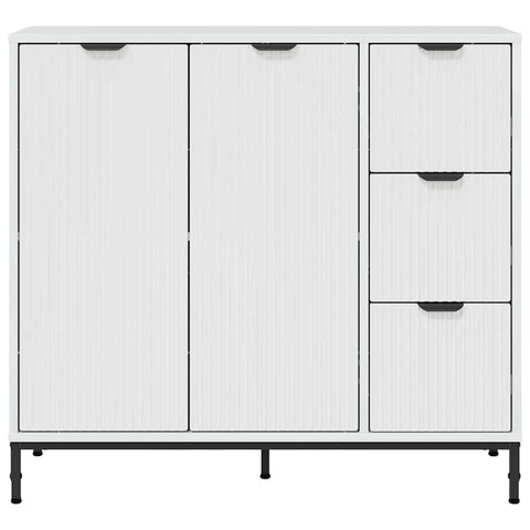 vidaXL Sideboard High gloss white 89.5 x 33 x 82 cm Engineered wood