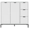 vidaXL Sideboard High gloss white 89.5 x 33 x 82 cm Engineered wood