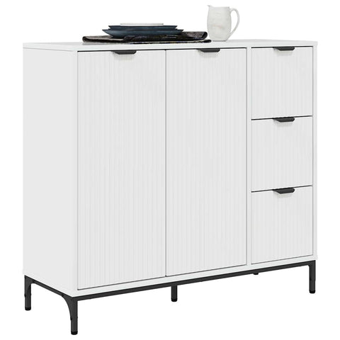 vidaXL Sideboard High gloss white 89.5 x 33 x 82 cm Engineered wood