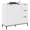 vidaXL Sideboard High gloss white 89.5 x 33 x 82 cm Engineered wood