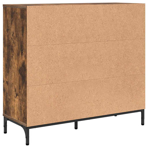 vidaXL Sideboard Smoked oak 89.5 x 33 x 82 cm Engineered wood