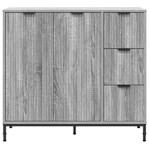vidaXL Sideboard Grey sonoma 89.5 x 33 x 82 cm Engineered wood