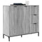 vidaXL Sideboard Grey sonoma 89.5 x 33 x 82 cm Engineered wood