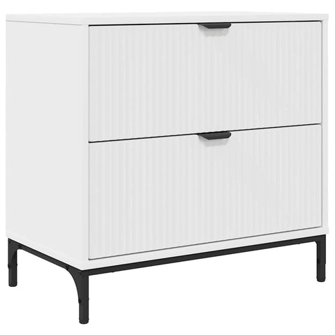 vidaXL Bedside Table White 63.5 x 36 x 61 cm Engineered wood