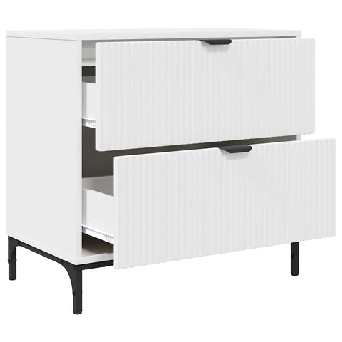 vidaXL Bedside Table White 63.5 x 36 x 61 cm Engineered wood