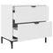 vidaXL Bedside Table White 63.5 x 36 x 61 cm Engineered wood