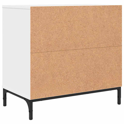 vidaXL Bedside Table White 63.5 x 36 x 61 cm Engineered wood