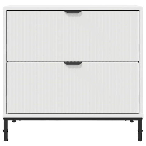 vidaXL Bedside Table White 63.5 x 36 x 61 cm Engineered wood