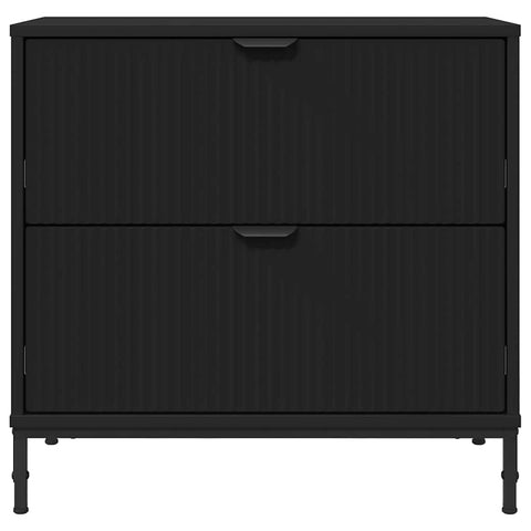 vidaXL Bedside Table Black 63.5 x 36 x 61 cm Engineered wood