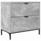 vidaXL Bedside Table Concrete grey 63.5 x 36 x 61 cm Engineered wood