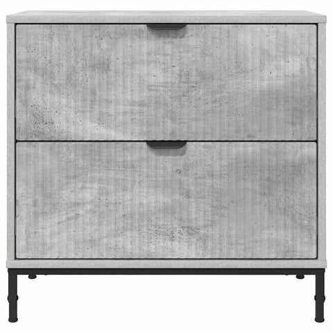 vidaXL Bedside Table Concrete grey 63.5 x 36 x 61 cm Engineered wood