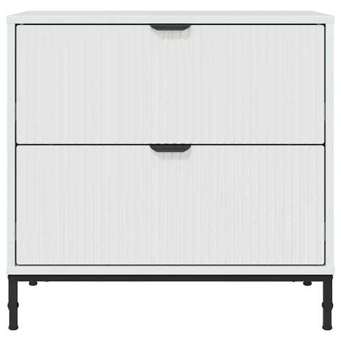 vidaXL Bedside Table with Drawer High gloss white 63.5 x 36 x 61 cm