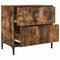 vidaXL Bedside Table Smoked oak 63.5 x 36 x 61 cm Engineered wood