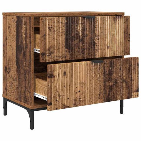 vidaXL Bedside Table Old wood 63.5 x 36 x 61 cm Engineered wood