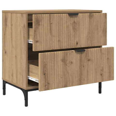 vidaXL Bedside Table Artisan oak 63.5 x 36 x 61 cm Engineered wood