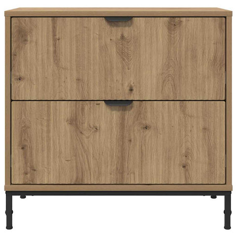 vidaXL Bedside Table Artisan oak 63.5 x 36 x 61 cm Engineered wood