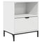 vidaXL Bedside Table with Drawer White 49 x 36 x 61 cm Engineered wood