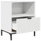 vidaXL Bedside Table with Drawer White 49 x 36 x 61 cm Engineered wood