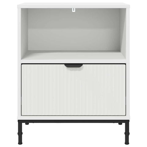 vidaXL Bedside Table with Drawer White 49 x 36 x 61 cm Engineered wood