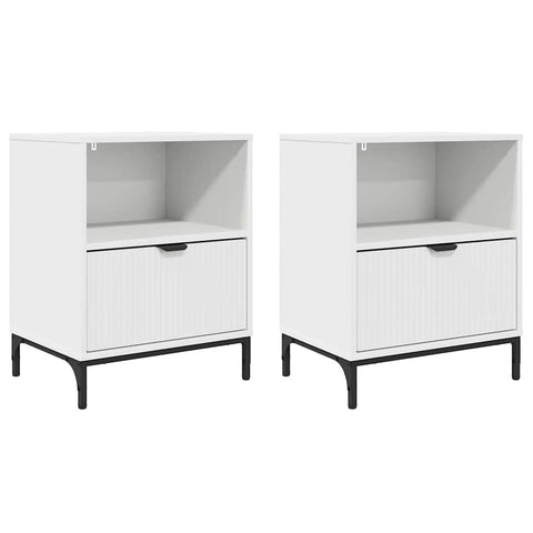 vidaXL Bedside Tables 2 pcs White 49 x 36 x 61 cm Engineered wood