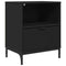 vidaXL Bedside Table with Drawer Black 49 x 36 x 61 cm Engineered wood
