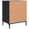 vidaXL Bedside Table with Drawer Black 49 x 36 x 61 cm Engineered wood