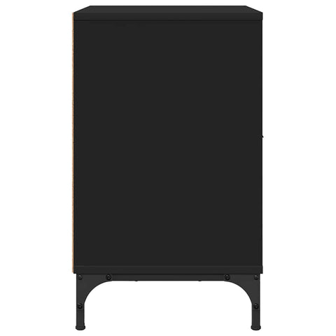 vidaXL Bedside Table with Drawer Black 49 x 36 x 61 cm Engineered wood