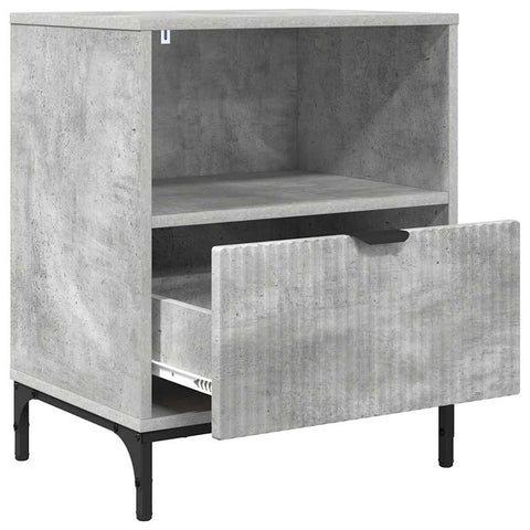 vidaXL Bedside Table Concrete grey 49 x 36 x 61 cm Engineered wood