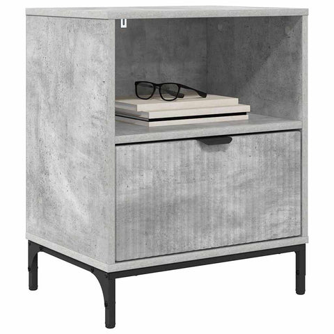 vidaXL Bedside Table Concrete grey 49 x 36 x 61 cm Engineered wood