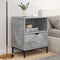 vidaXL Bedside Tables with Drawer 2 pcs Concrete grey 49 x 36 x 61 cm