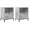vidaXL Bedside Tables with Drawer 2 pcs Concrete grey 49 x 36 x 61 cm