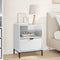 vidaXL Bedside Table High gloss white 49 x 36 x 61 cm Engineered wood