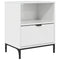 vidaXL Bedside Table High gloss white 49 x 36 x 61 cm Engineered wood