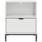 vidaXL Bedside Table High gloss white 49 x 36 x 61 cm Engineered wood