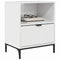 vidaXL Bedside Table High gloss white 49 x 36 x 61 cm Engineered wood