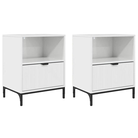 vidaXL Bedside Tables 2 pcs High gloss white 49 x 36 x 61 cm